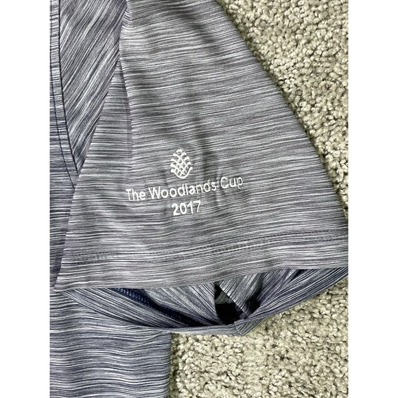 FJ FootJoy Polo Shirt Mens Size Lg Gray Golf Casual Short Sleeve The Woodlands‎ - Picture 4 of 9